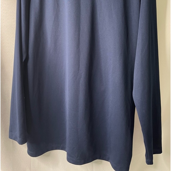 Men’s XL /TG Nike Dri Fit Blue & White long sleeve polo shirt - Picture 5 of 5